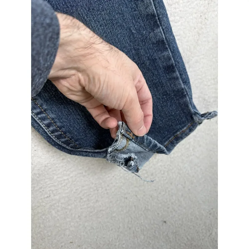 Ariat Rebar M5 Jeans Mens 44x30 Blue Straight Leg Outdoor Workwear Denim read